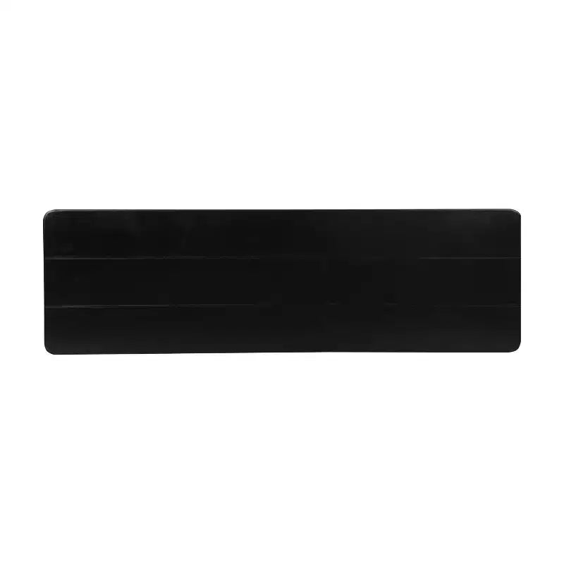 Banc de ferme pliant commercial en pin massif antique de 40 x 12 pouces, noir délavé, avec pieds en X pliables et verrouillables