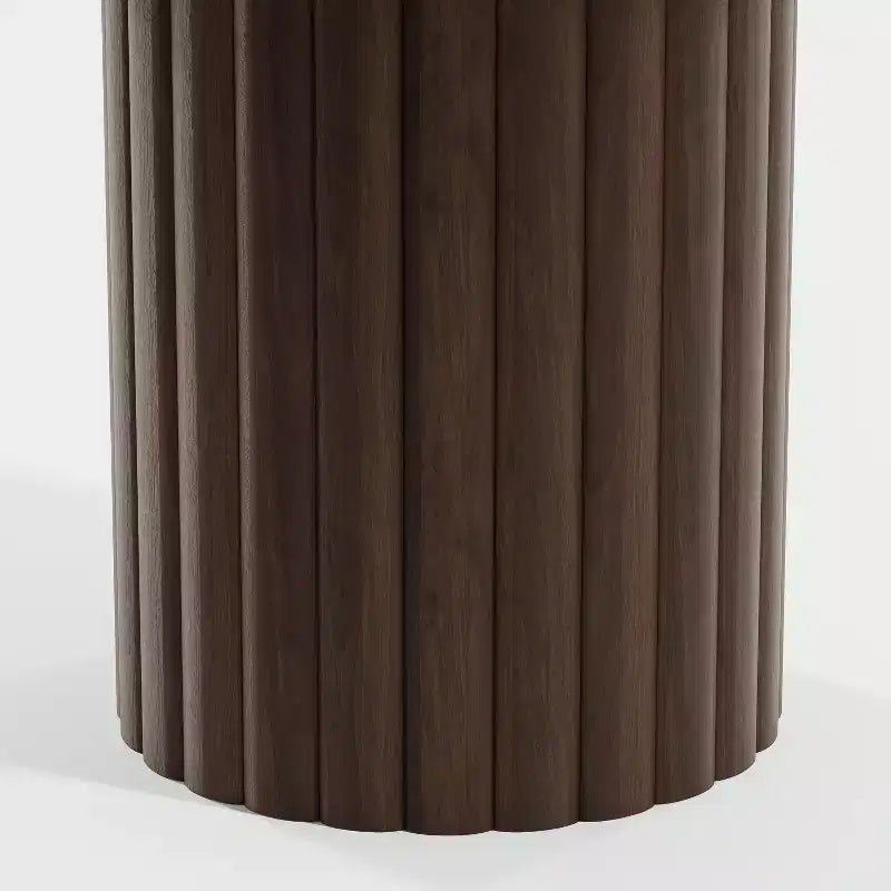 Table de salle à manger ronde en bois massif de 46 pouces