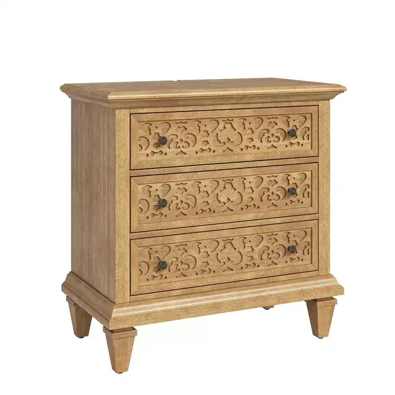 Emilio 3 - Drawer end table with Built-In Outlets| ART OF LIVING DESIGNS
