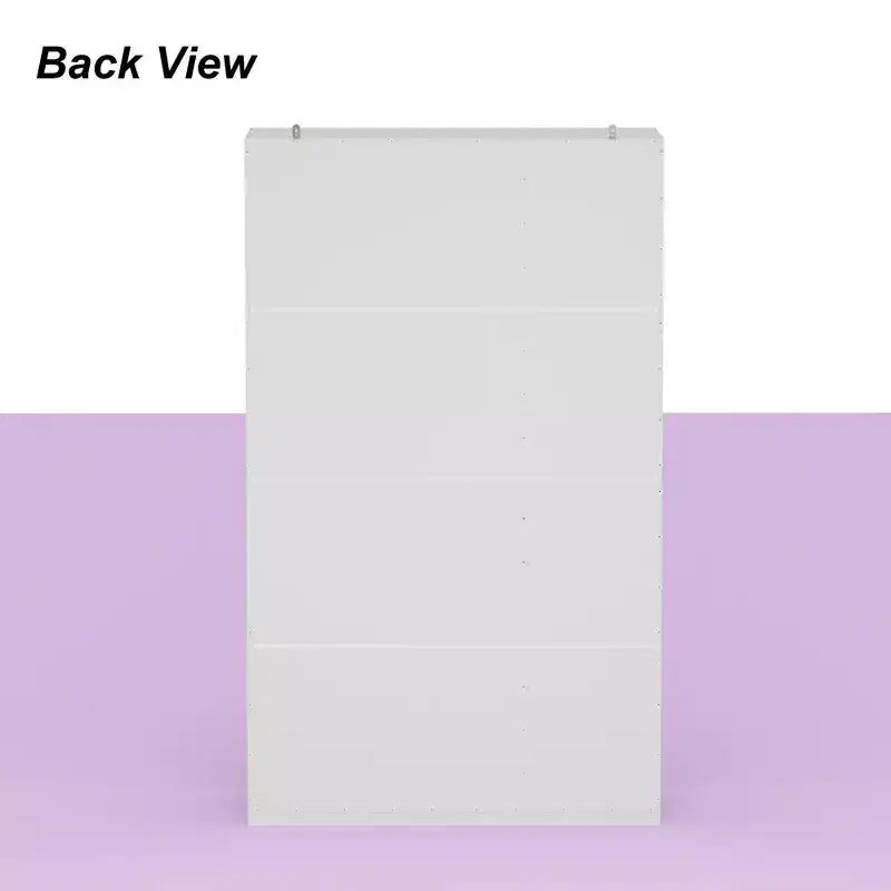 Armoire blanche 3 portes vitrées, double penderie