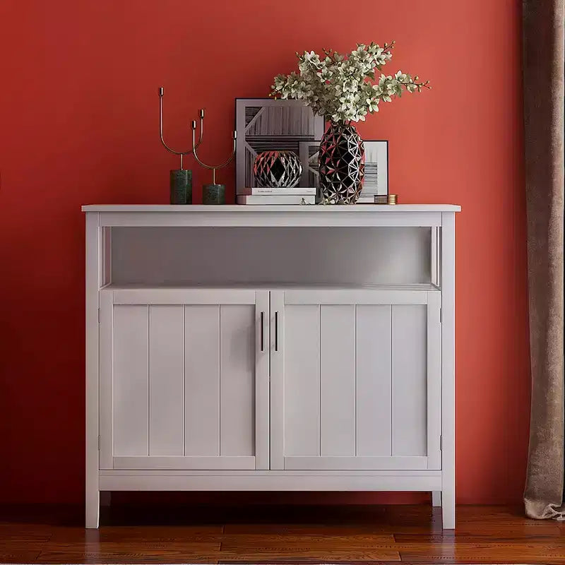 Bahut en bois de 101,5 cm avec 2 portes et 1 étagère