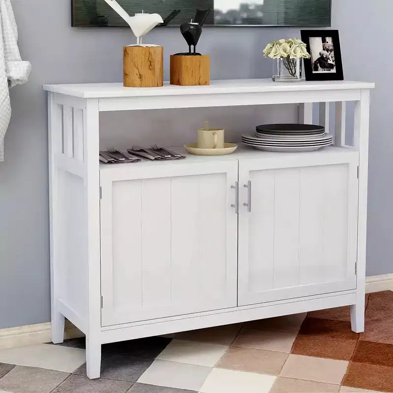 Bahut en bois de 101,5 cm avec 2 portes et 1 étagère