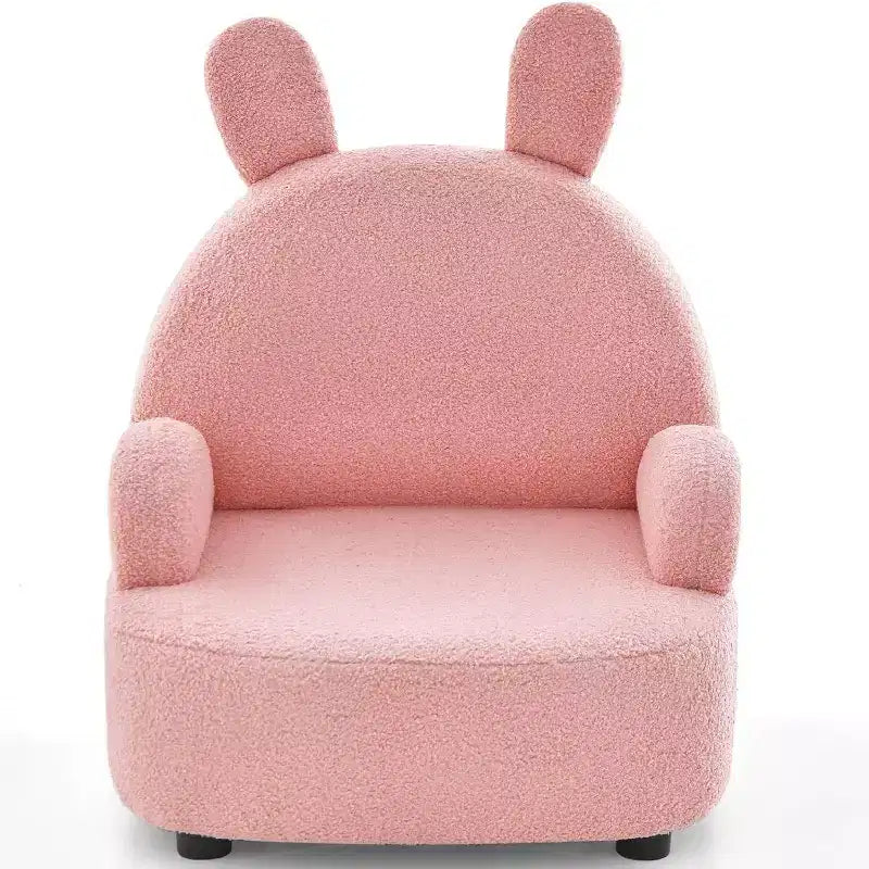 Costway Kids Sofa Toddler Armchair Chair with Solid Sturdy Wood Construction Plush Fabric