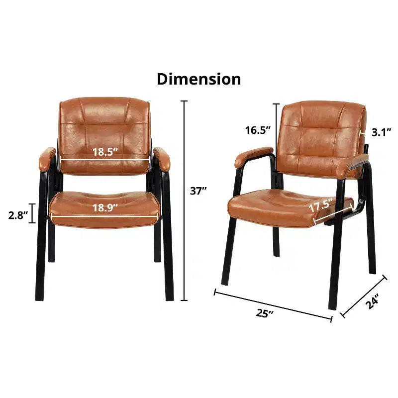 Chaise visiteur en similicuir Siège visiteur de bureau piètement luge
