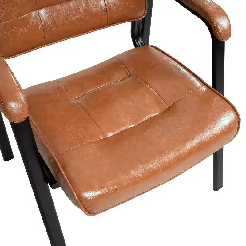 Chaise visiteur en similicuir Siège visiteur de bureau piètement luge