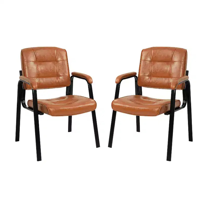 Chaise visiteur en similicuir Siège visiteur de bureau piètement luge
