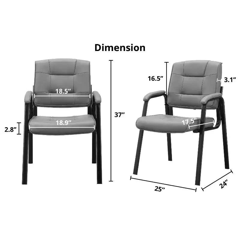 Chaise visiteur en similicuir Siège visiteur de bureau piètement luge