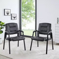 Chaise visiteur en similicuir Siège visiteur de bureau piètement luge