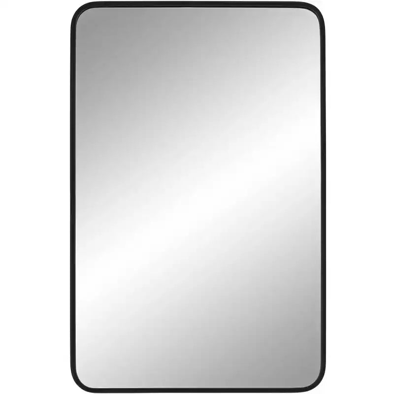 Uttermost Rexi 24 x 38 Black Rectangular Wall Mirror