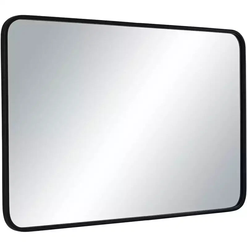 Miroir mural rectangulaire noir 24 x 38