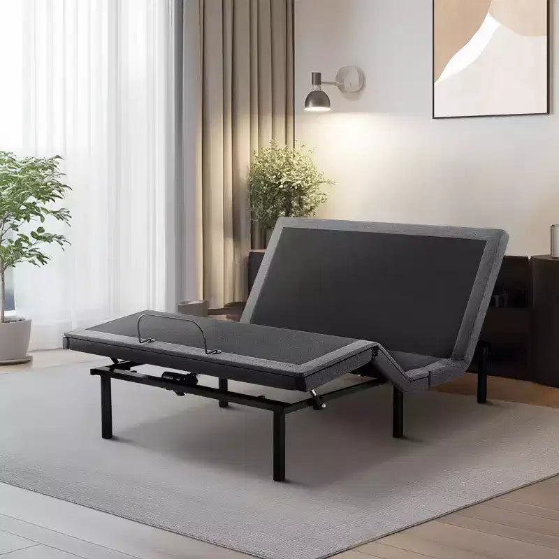 JIONJOY Ergonomic Motorized Bed Frame with Wireless Remote - Independent Head/Foot Tilt, Silent Power Motor, Ideal for Relax, Work, Read &amp; TV Time