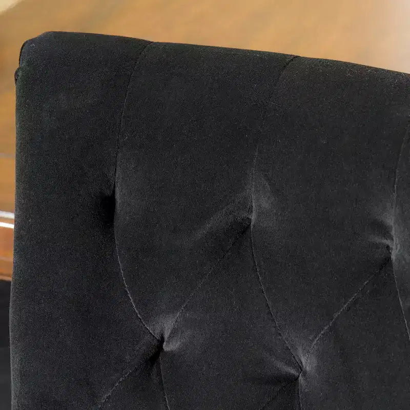Chaises de salle à manger contemporaines capitonnées avec dossier roulé et pieds effilés (lot de 2)