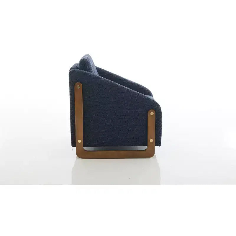 Fauteuil d'appoint rembourré 29W avec assise et dossier rembourrés, beige/gris/bleu