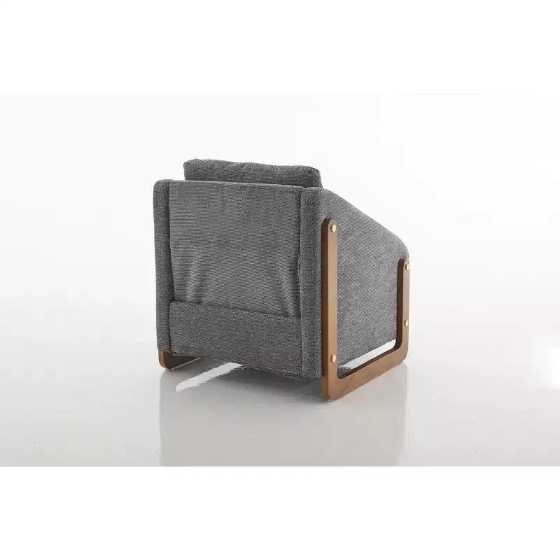 Fauteuil d'appoint rembourré 29W avec assise et dossier rembourrés, beige/gris/bleu