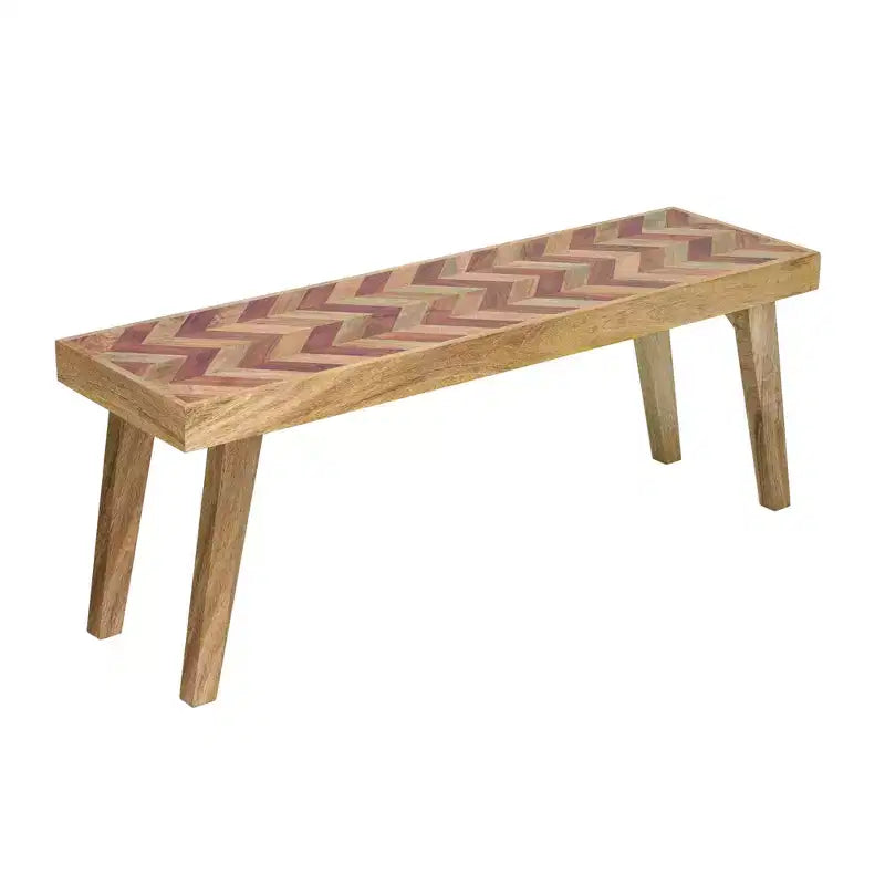 Banc de salle à manger bohème en bois de manguier fait main