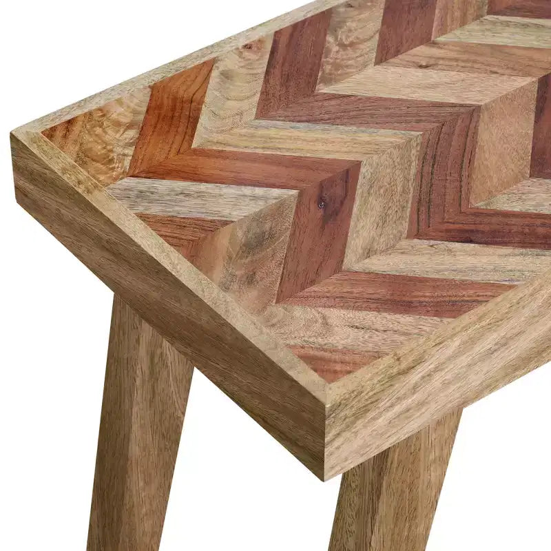 Banc de salle à manger bohème en bois de manguier fait main
