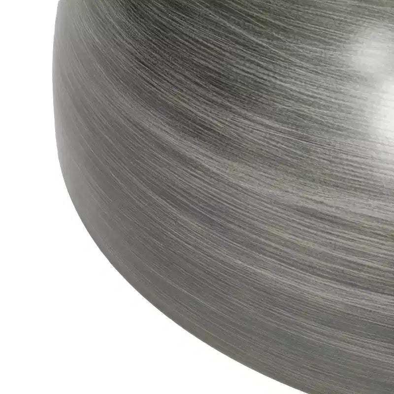 Table basse 24W marteau en métal avec design sablier, argent antique