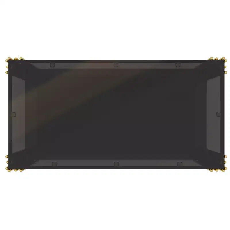 Table basse en verre, table d'appoint pour canapé, table d'appoint, ensemble de tables d'appoint, table basse avec cadre en métal doré, ronde/carrée/rectangulaire - ModernLuxe
