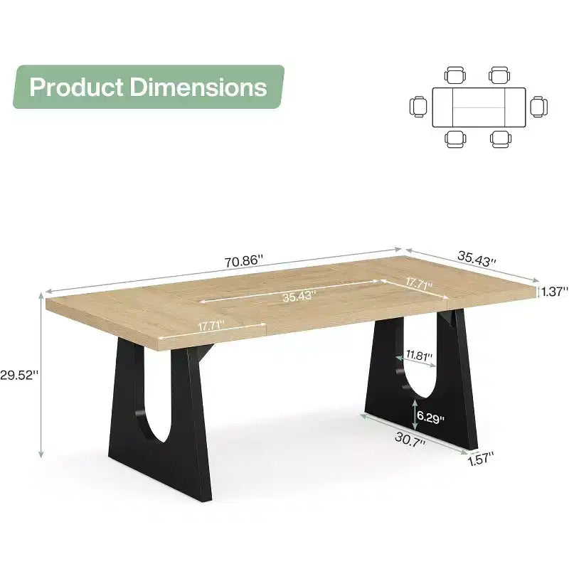 Bureau de direction rectangulaire avec double piédestal en bois