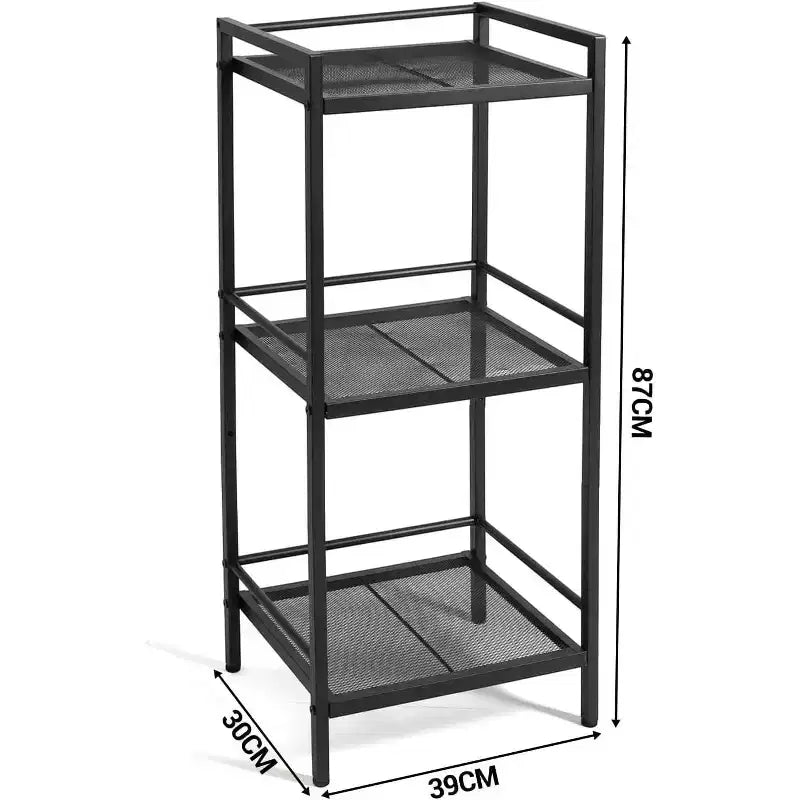 Étagère de rangement en acier au carbone pour bibliothèque, unité de rangement de salle de bain autoportante, support à plantes, étagère d'angle pour organisation de cuisine