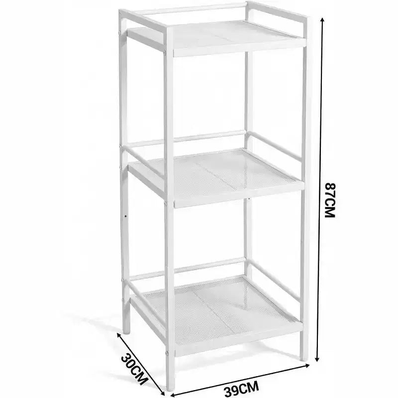 Étagère de rangement en acier au carbone pour bibliothèque, unité de rangement de salle de bain autoportante, support à plantes, étagère d'angle pour organisation de cuisine