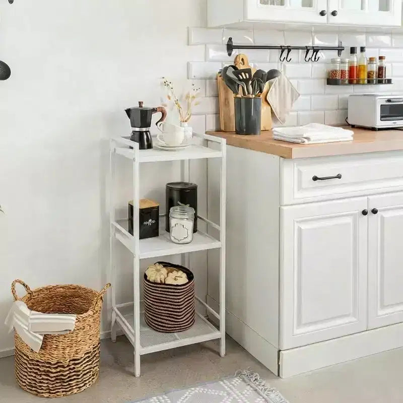 Étagère de rangement en acier au carbone pour bibliothèque, unité de rangement de salle de bain autoportante, support à plantes, étagère d'angle pour organisation de cuisine