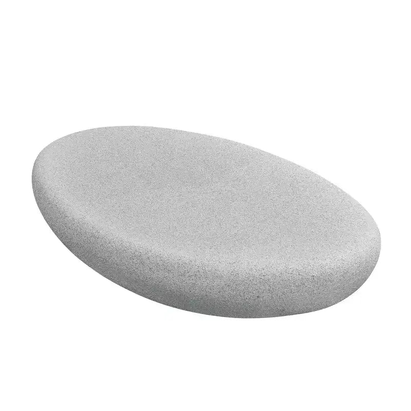 Table basse ovale moderne Table d'appoint vintage Table de canapé, Aucun assemblage requis, Gris roche mat