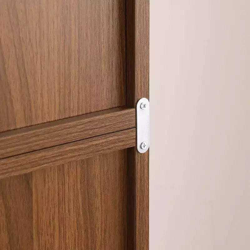 Étagère réglable ultra-fine 718-Tier, Présentoir en MDF Noyer avec Bordure Ondulée (Organisateur de Bureau Amovible)