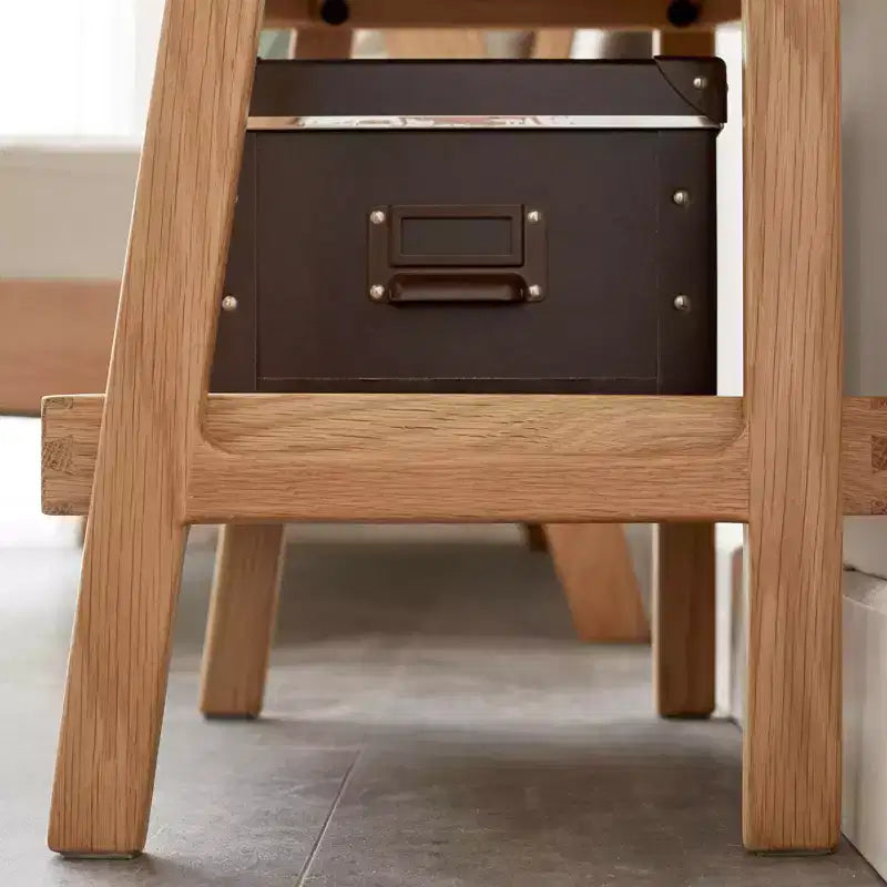 Étagère échelle à 3 niveaux, étagère de rangement couleur chêne pour salon, chambre, entrée, salle de bain
