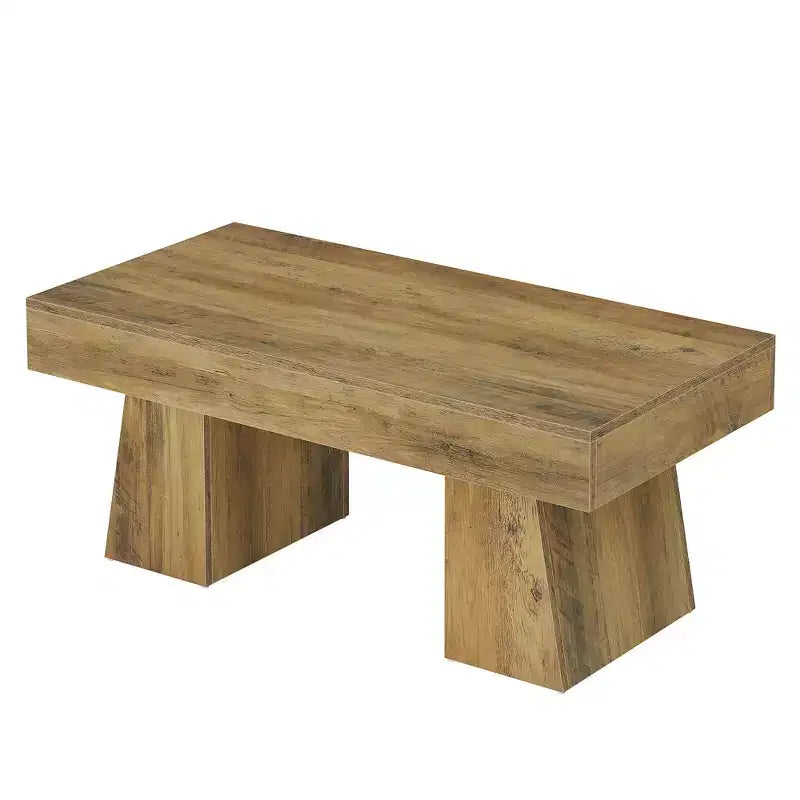 Table basse de ferme de 120 cm, table centrale rectangulaire avec base épaisse