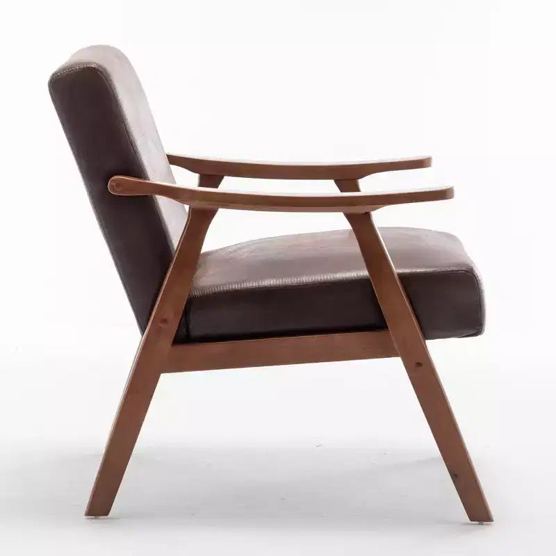 Fauteuil en cuir, Fauteuil moderne classique avec cadre en bois massif
