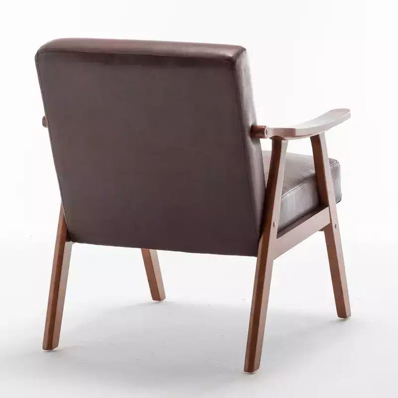 Fauteuil en cuir, Fauteuil moderne classique avec cadre en bois massif