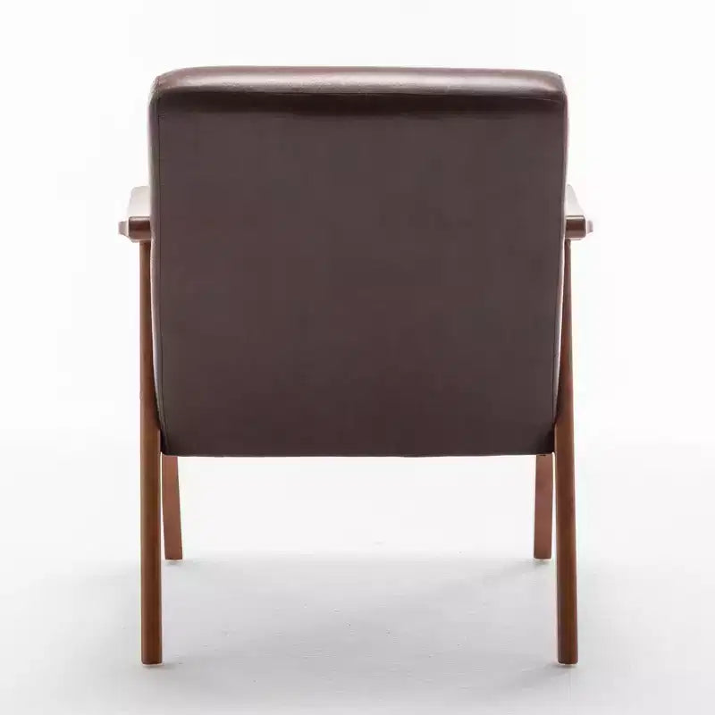 Fauteuil en cuir, Fauteuil moderne classique avec cadre en bois massif