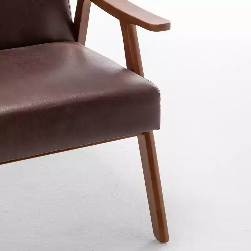Fauteuil en cuir, Fauteuil moderne classique avec cadre en bois massif