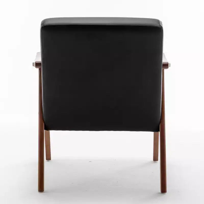 Fauteuil en cuir, Fauteuil moderne classique avec cadre en bois massif