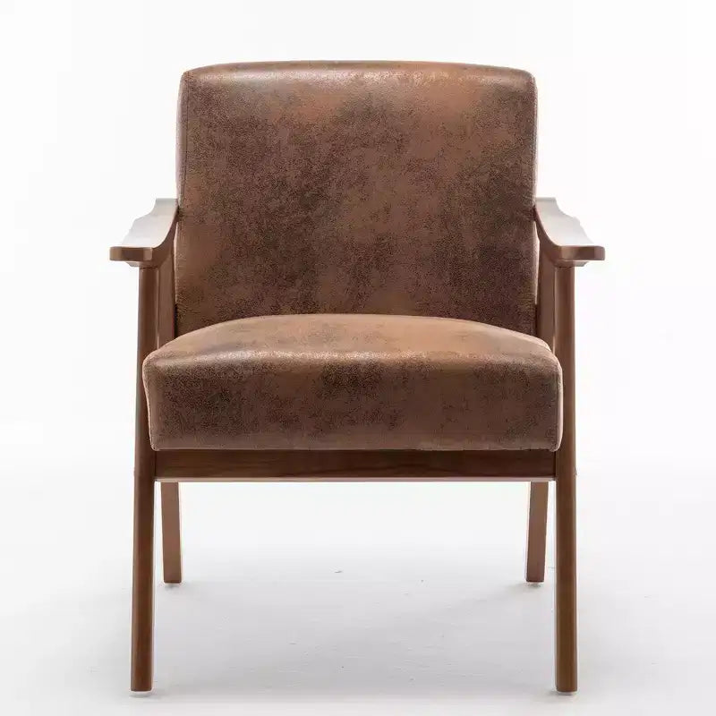 Fauteuil en cuir, Fauteuil moderne classique avec cadre en bois massif