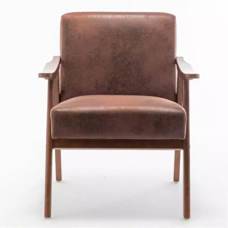 Fauteuil en cuir, Fauteuil moderne classique avec cadre en bois massif