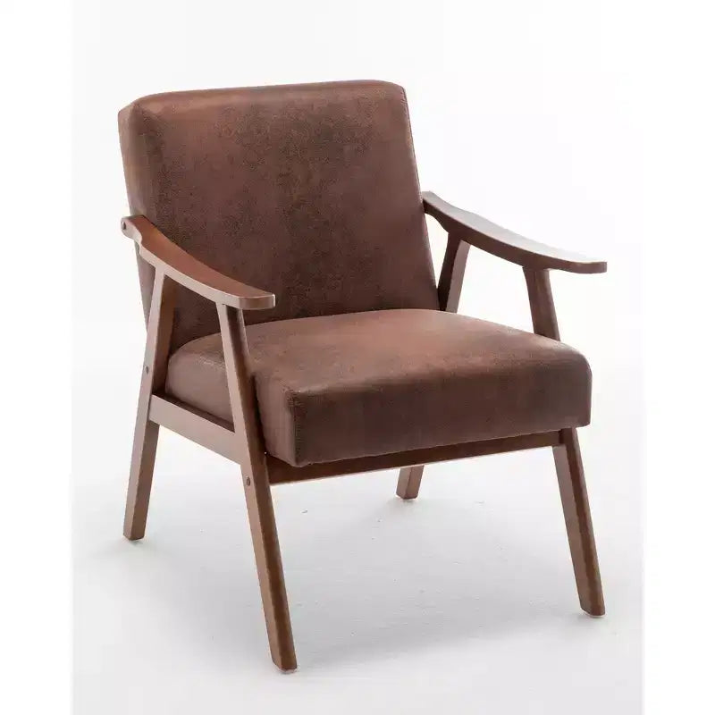 Fauteuil en cuir, Fauteuil moderne classique avec cadre en bois massif