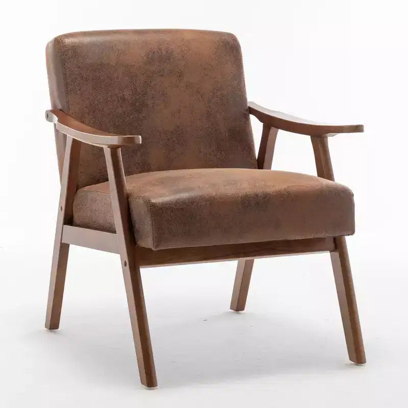 Fauteuil en cuir, Fauteuil moderne classique avec cadre en bois massif