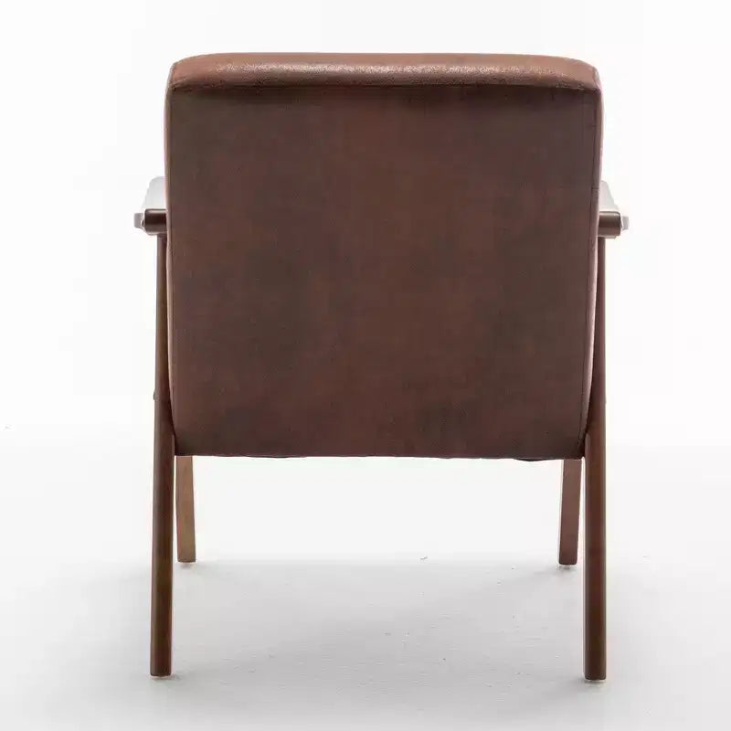 Fauteuil en cuir, Fauteuil moderne classique avec cadre en bois massif