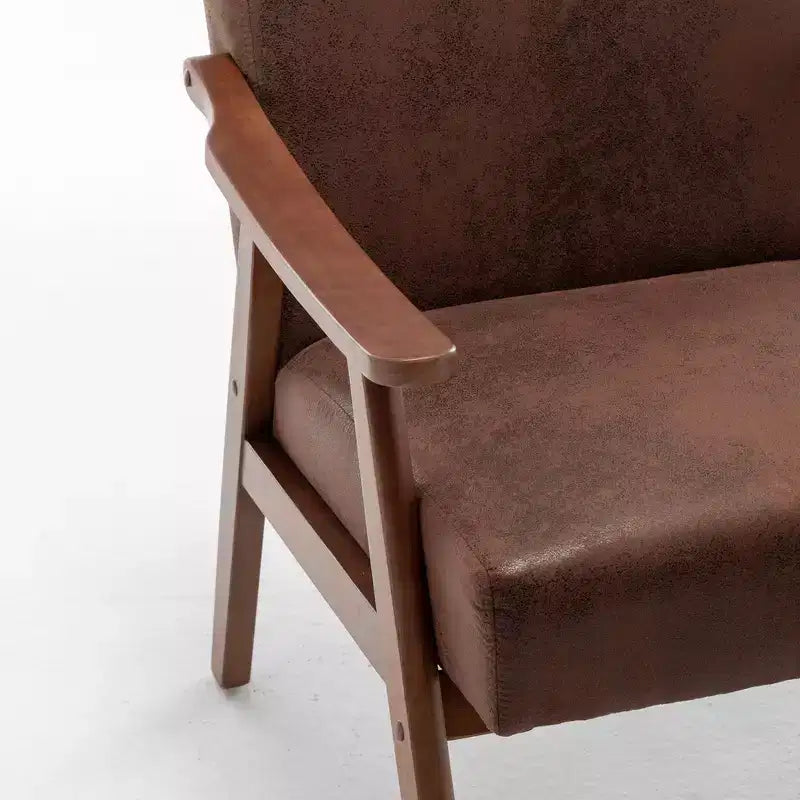 Fauteuil en cuir, Fauteuil moderne classique avec cadre en bois massif