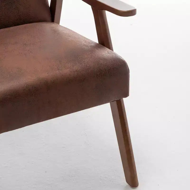 Fauteuil en cuir, Fauteuil moderne classique avec cadre en bois massif