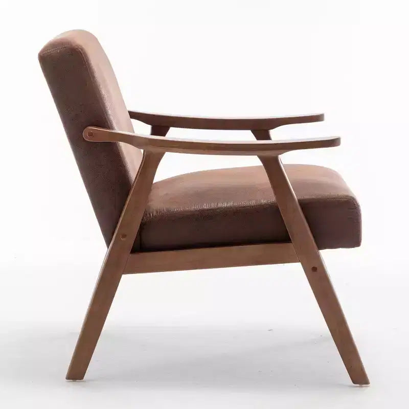 Fauteuil en cuir, Fauteuil moderne classique avec cadre en bois massif