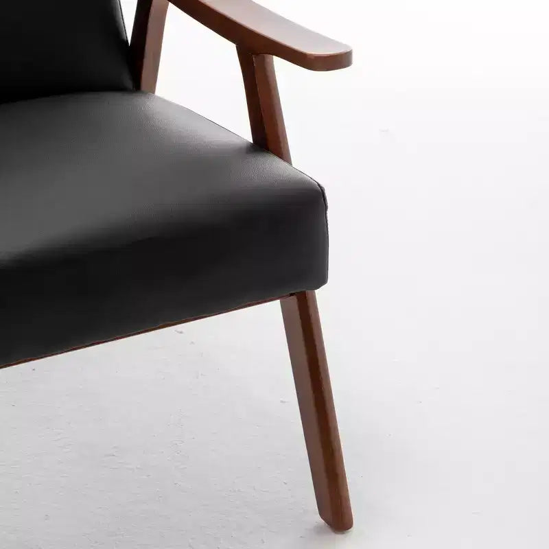 Fauteuil en cuir, Fauteuil moderne classique avec cadre en bois massif