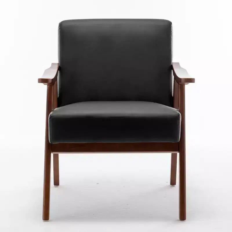 Fauteuil en cuir, Fauteuil moderne classique avec cadre en bois massif