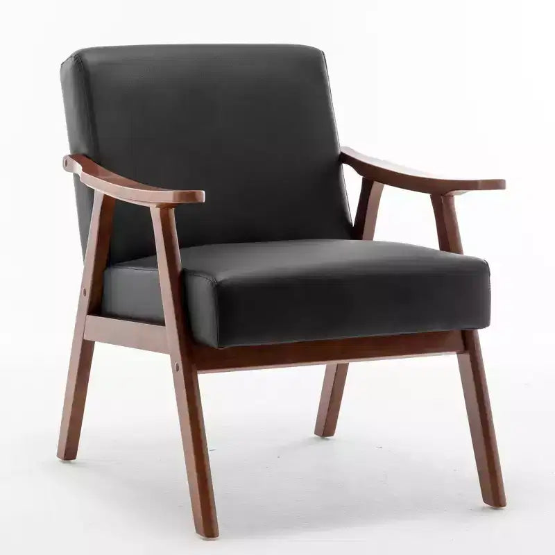 Fauteuil en cuir, Fauteuil moderne classique avec cadre en bois massif