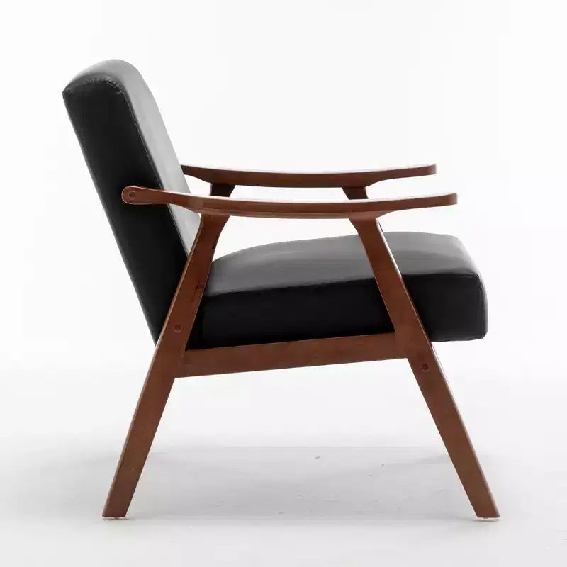 Fauteuil en cuir, Fauteuil moderne classique avec cadre en bois massif