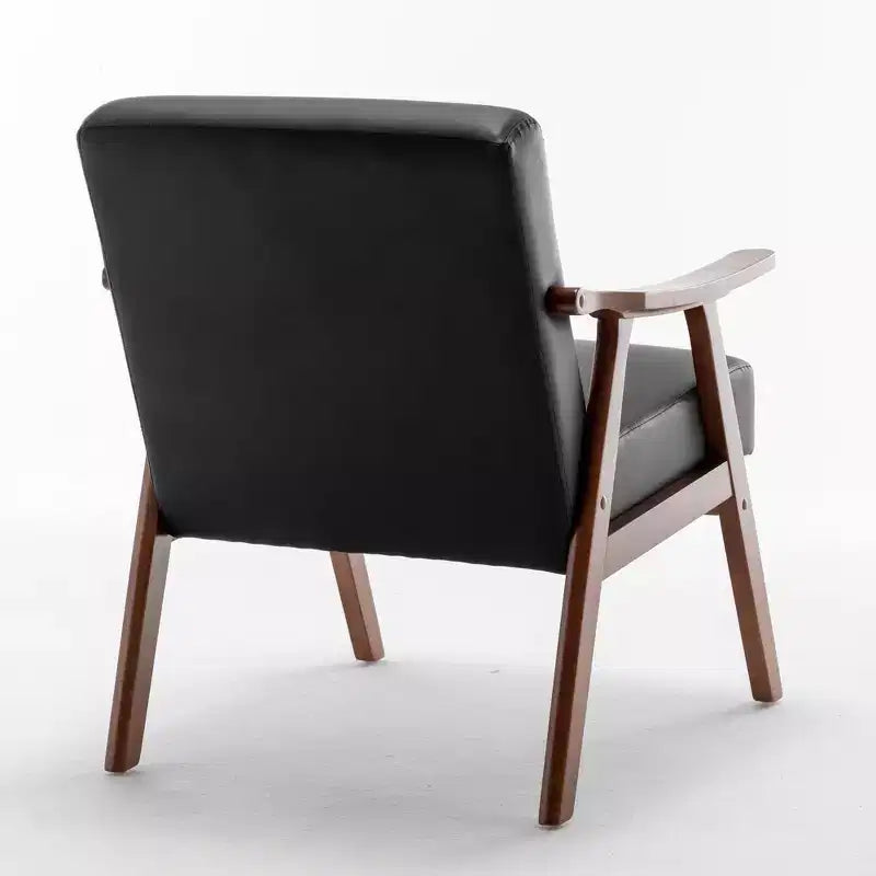 Fauteuil en cuir, Fauteuil moderne classique avec cadre en bois massif