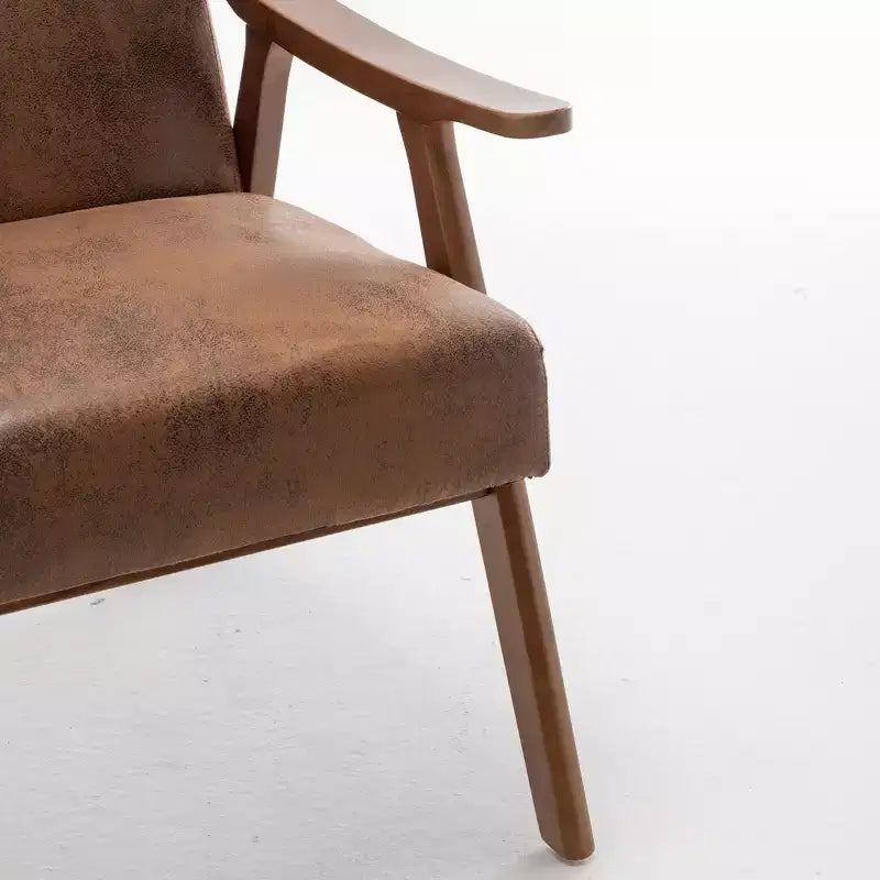 Fauteuil en cuir, Fauteuil moderne classique avec cadre en bois massif