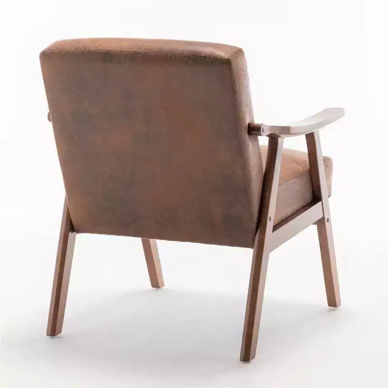 Fauteuil en cuir, Fauteuil moderne classique avec cadre en bois massif